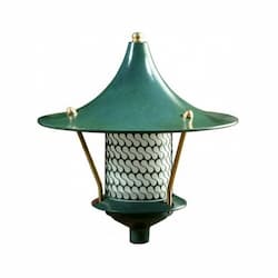 6W 10" Flair Top LED Pagoda Light, 3000K, Green