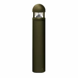 Round Bollard Light w/ Clear Lens w/o Bulb, E26, 120V, Bronze