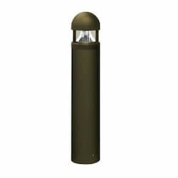 20W Round LED Bollard Pathway Light w/ Triangular Reflector, 3000K, Bronze