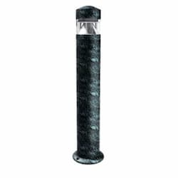 6W LED Bollard Light w/ Clear Lens, E26, 120V, 3000K, Verde Green