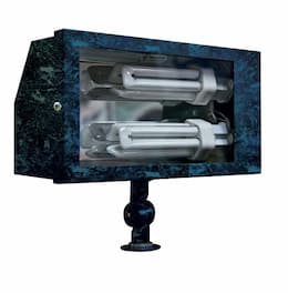 40W Outdoor LED Flood Light w/Adjustable Knuckle, .5-in NPT, 5000K, Verde Green