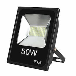 50W LED Slim Flood Light, 4500 lm, 82V-265V, 6500K, Black