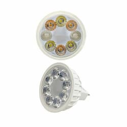 4W LED MR16 Bulb, Dimmable, 2-Pin Base, 280 lm, 12V, RGBW Selectable