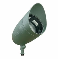 18W 13-in LED Directional Spot Light w/Hood, Flood, PAR38 Bulb, 2700K, Green