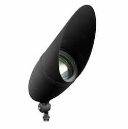 12W 20-in LED Directional Spot Light w/ Hood, Flood, PAR38, 6400K, Black