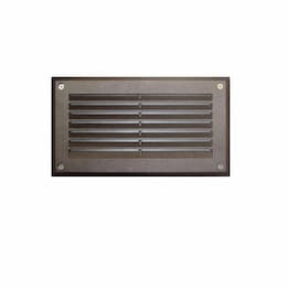 5W 9-in LED Recessed Step Light w/Aluminum Louver, PL LED, 3000K, Bronze