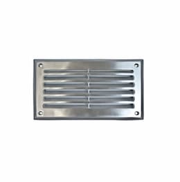 9-in 5W LED Recessed Step Light, Louver, PL, 85V-264V, 3000K, St. Steel