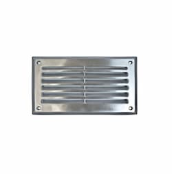 9-in 9W LED Recessed Step Light, Louver, G24, 85V-265V 5000K, St. Steel