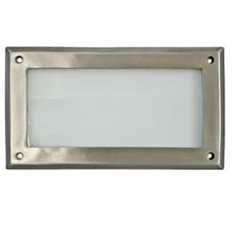 Dabmar 5W LED Recessed Step & Wall Light, Open Face, 85V-264V, Stainless Steel