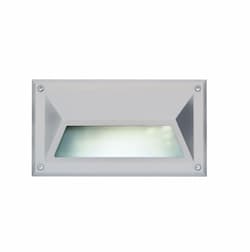 9-in 7W LED Recessed Step Light w/ Hood, G24 LED, 85V-265V, 3000K, White