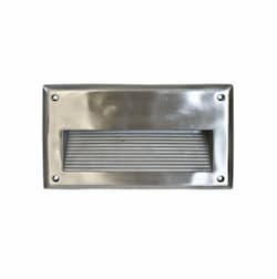 9-in 7W LED Recessed Step Light, G24, 85V-265V, 4500K, St. Steel