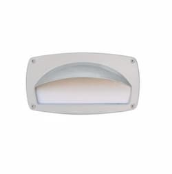 9-in 5W LED Recessed Step Light w/ Eyelid, PL LED, 85V-265V, 3000K, White