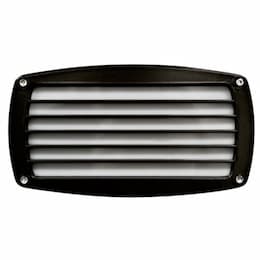 5W LED Recessed Step & Wall Light, Louvered Brick, 85V-264V, Black