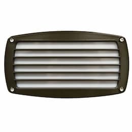 5W LED Recessed Step & Wall Light, Louvered Brick, 85V-264V, Bronze