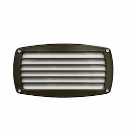 9-in 12W LED Recessed Striped Louvered Step Light, G24 LED, 120V-277V, 5000K, Bronze