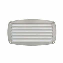 9-in 12W LED Recessed Striped Louvered Step Light, G24 LED, 120V-277V, 3000K, White