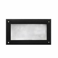 9-in 12W LED Recessed Open Face Step Light, G24 LED, 120V-277V, 3000K, Black