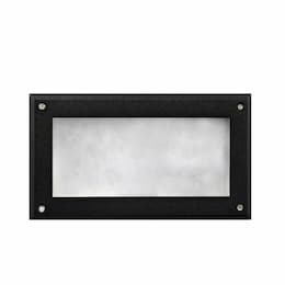 9-in 12W LED Recessed Open Face Step Light, G24 LED, 120V-277V, 3000K, Black