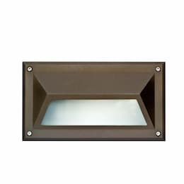 9-in 12W LED Recessed Hooded Step Light, G24 LED, 120V-277V, 3000K, Bronze