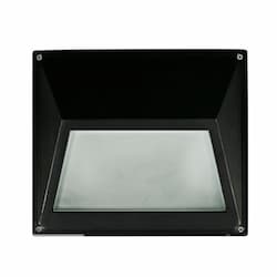 14-in 12W LED Recessed Step Light w/ Hood, G24 LED, 120V-277V, 5000K, Black