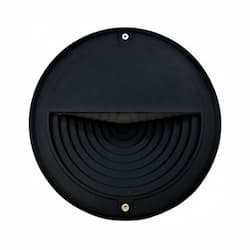 10-in 12W LED Large Round Recessed Step Light, 2-Pin LED, 120V-277V, 5000K, Black