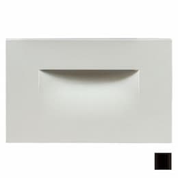 3W LED Recessed Step & Wall Light, Brick, 120 lm, 120V, 3000K, Black