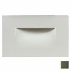 3W LED Recessed Step & Wall Light, Brick, 120 lm, 120V, 5000K, Bronze