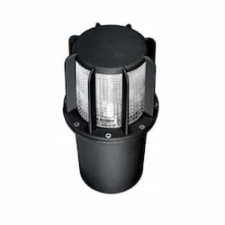 18W LED Beacon In-Ground Well Light, PAR38, Spot, 6400K, Black