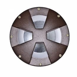 12W Multi-Color LED In-Ground Well Light, A23, 6400K, Bronze
