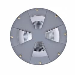 12W Multi-Color LED In-Ground Well Light, A23, 6400K, Gray