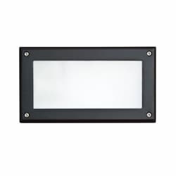 9W LED Corrosion Resistant Recessed Step Light w/ Open Face, G24 LED, 3000K, Black