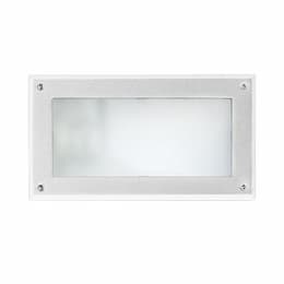 9W LED Corrosion Resistant Recessed Step Light w/ Open Face, G24 LED, 5000K, White