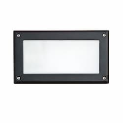 12W LED Corrosion Resistant Recessed Step Light w/ Open Face, G24 LED, 5000K, Black