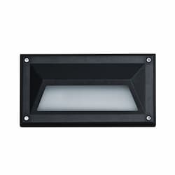 5W LED Corrosion Resistant Recessed Step Light w/ Hood, G24 LED, 3000K, Black