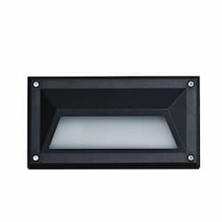 12W LED Corrosion Resistant Recessed Step Light w/ Hood, G24 LED, 3000K, Black