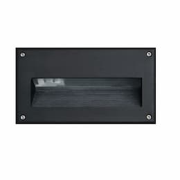 Dabmar 9W LED Recessed Brick Step & Wall Light, 85V-265V, 3000K, Black