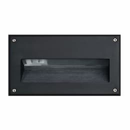 9W LED Step & Wall Light, Recessed Brick, 85V-265V, Black