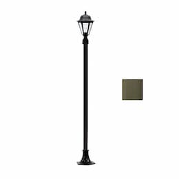 16W 8-ft LED Daniella Post Top, Single-Head, 120V, Bronze/Frosted