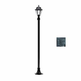 16W 8-ft LED Daniella Post Top, Single-Head, 120V, Green/Frosted