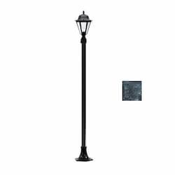 6W LED 8-ft Daniella Post Top, Single-Head, A19, 120V, Green/Frosted