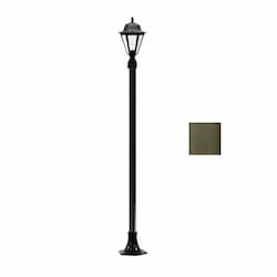 9W LED 8-ft Daniella Post Top, Single-Head, A19, Bronze/Frosted