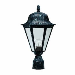 16W LED Daniella Post Top Fixture, Single-Head, 120V, Green/Clear