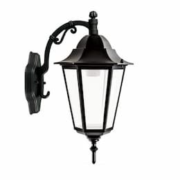 16W LED Daniella Wall Light, Single-Head, 120V, Black/Frosted