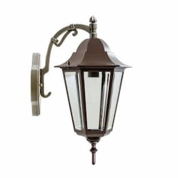 9W LED Daniella Wall Light, Single-Head, A19, 120V, Bronze/Clear