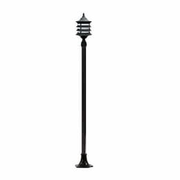 6W 8-ft LED Stephanie Lamp Post, Single-Head, A19, 120V, Black