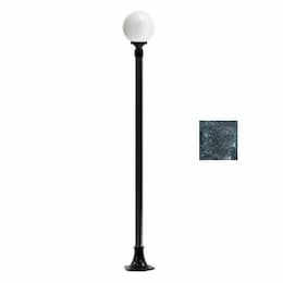 6W LED Globe Lamp Post, Single-Head, A19, 120V, Verde Green