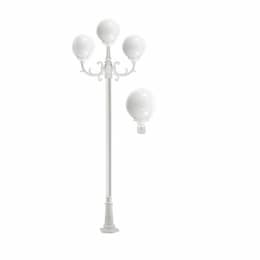 16W Emily Three Head LED Post Light Fixture, White