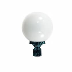 16W Emily Single Head Globe LED Light Post Fixture, Verde Green