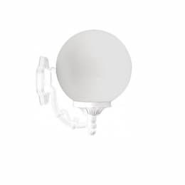 16W Emily Small Single Head Wall Fixture, Globe, White