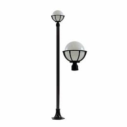 8-ft 9W LED Emily Globe Lamp Post, A19, GU24, 120V, Verde Green